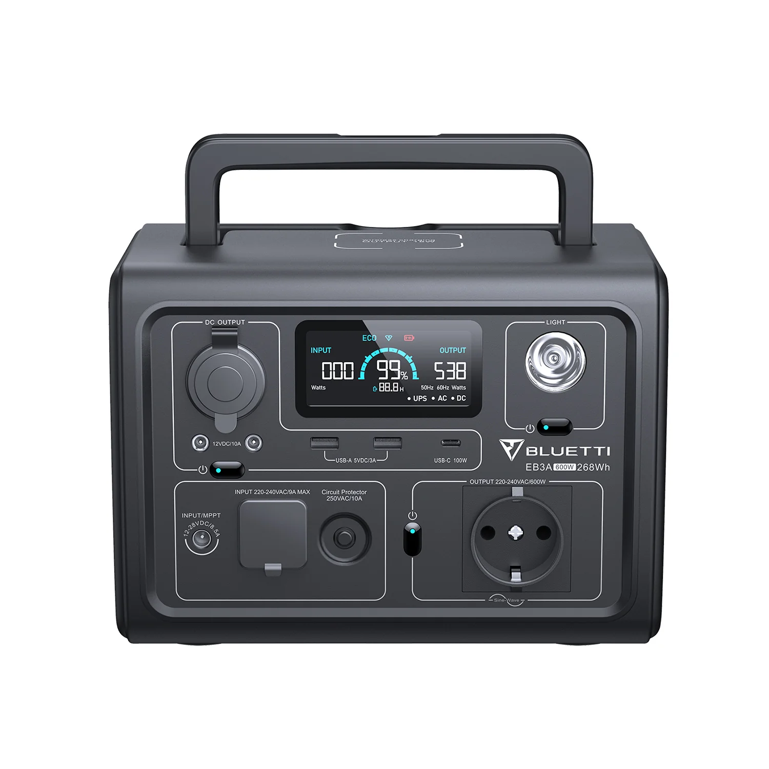 BLUETTI EB3A Portable Power Station | 600W 268Wh - Image 7